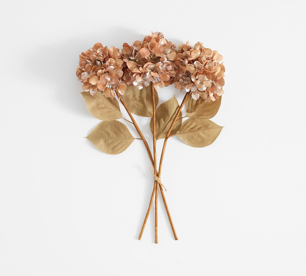 Faux Gold Hydrangea Bundle | Pottery Barn (US)