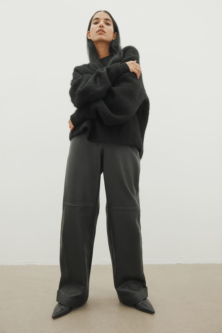 Mohair-blend jumper - Black - Ladies | H&M GB | H&M (UK, MY, IN, SG, PH, TW, HK)