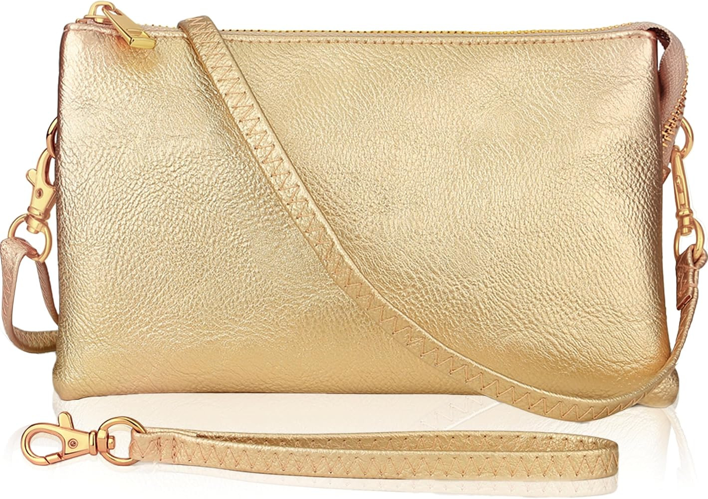 Humble Chic NY Vegan Leather Wristlet Purse for Women - Small Clutch Purse with Shoulder and Wris... | Amazon (US)
