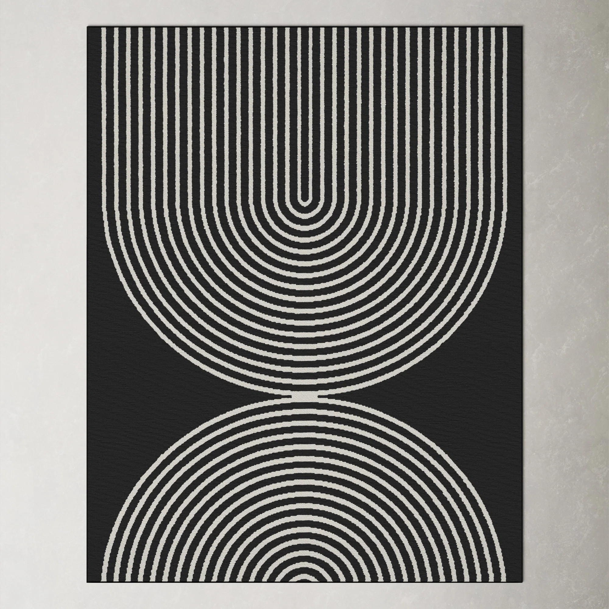 Sophia Black/White Indoor/Outdoor Area Rug | AllModern