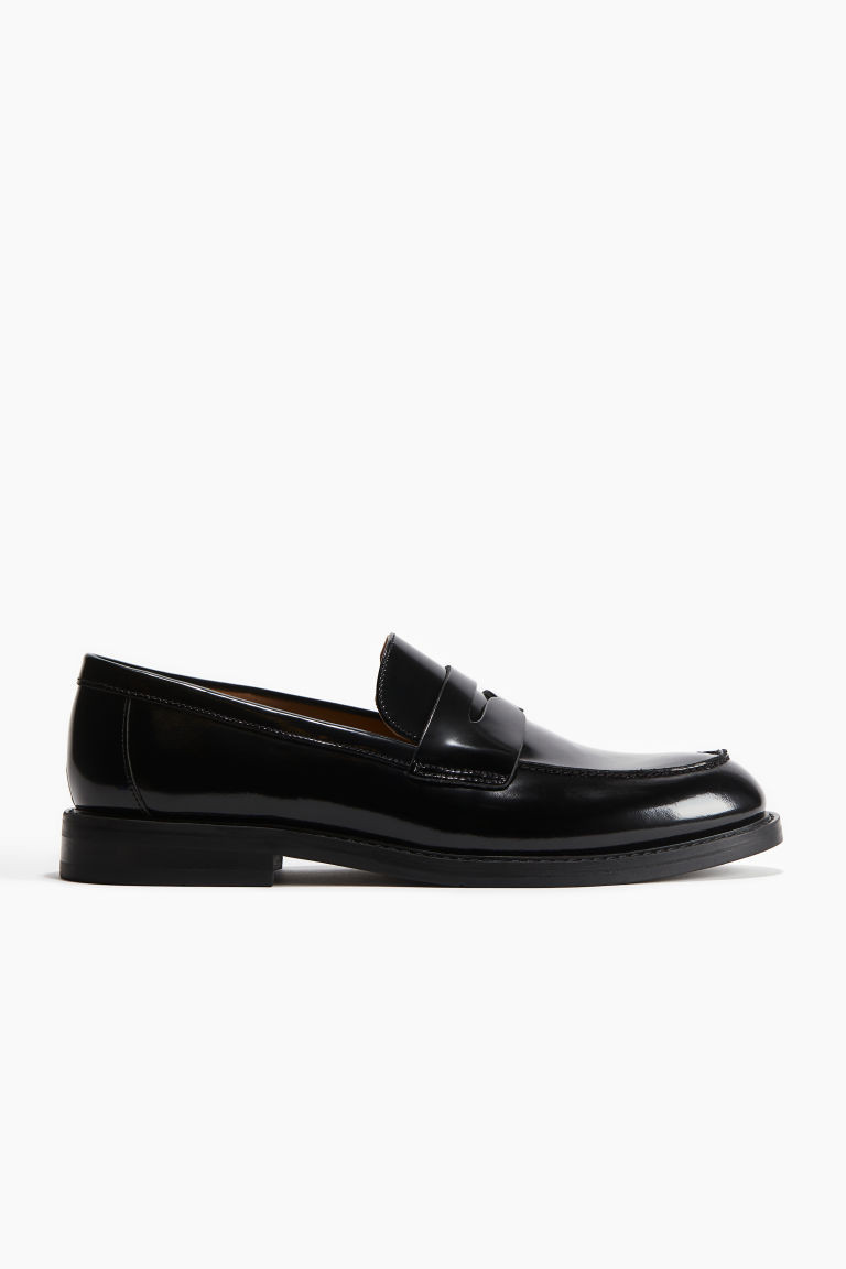 H & M - Leather Loafers - Black | H&M (US + CA)