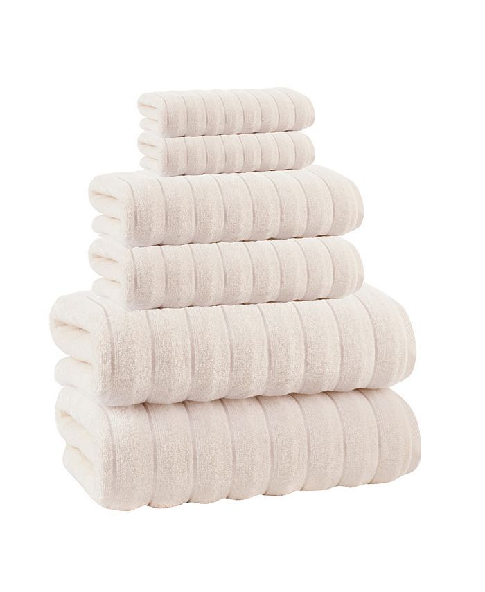 Enchante Home Vague 6-Pc. Turkish Cotton Towel Set & Reviews - Bath Towels - Bed & Bath - Macy's | Macys (US)