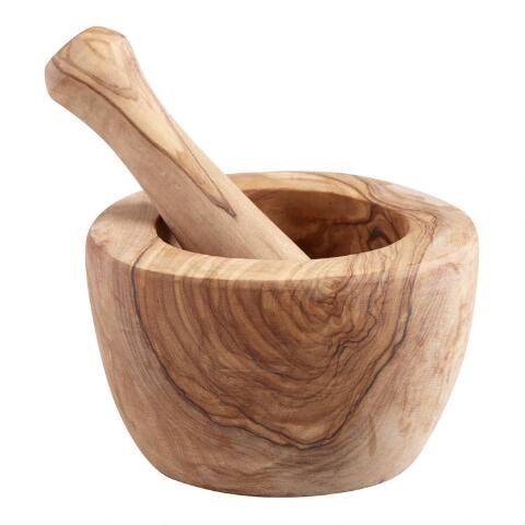 Olive Wood Mortar And Pestle | World Market