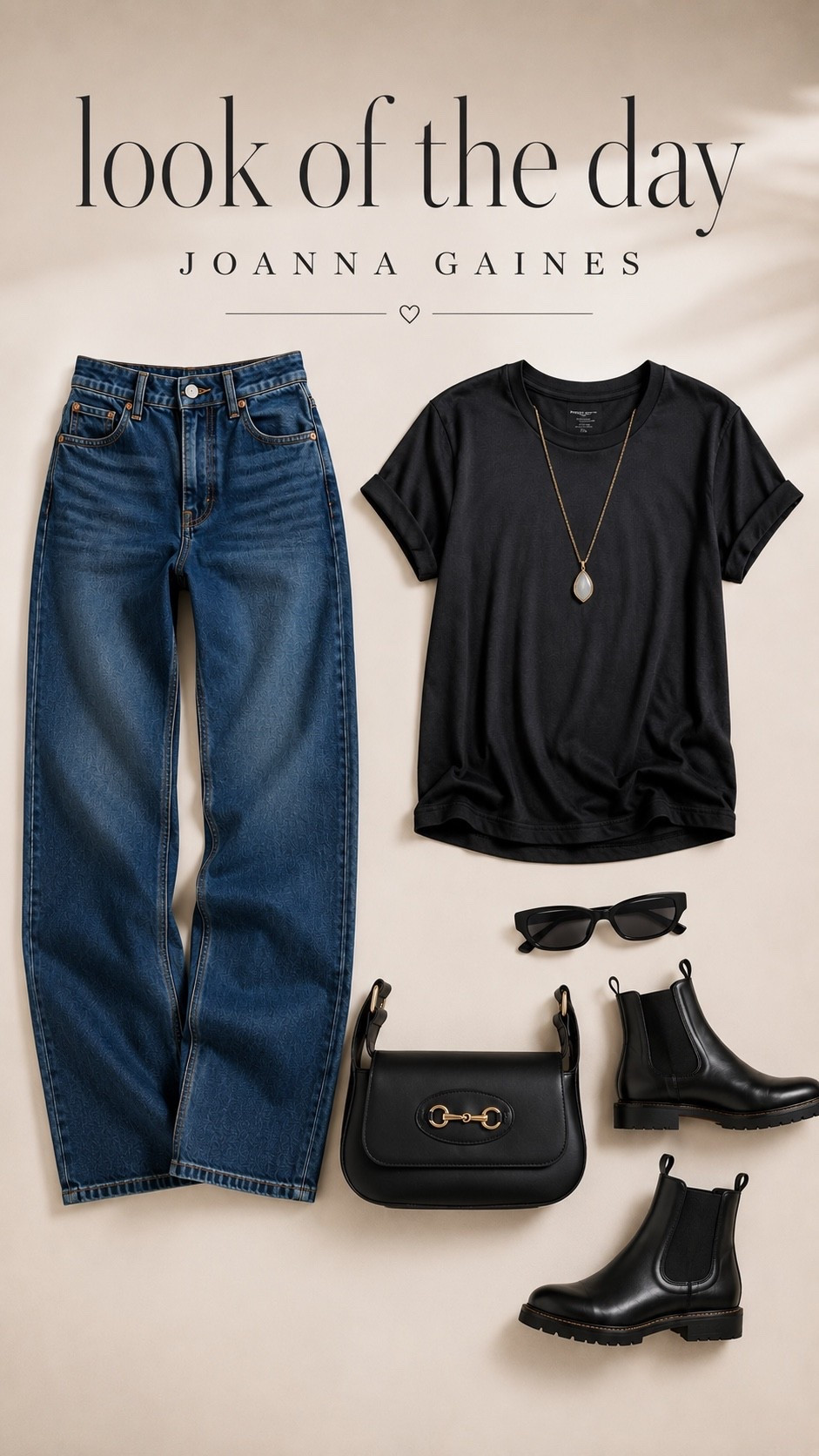 Look of the Day: Joanna Gaines. 🤎

Joanna Gaines proves that timeless style never goes out of fashion. This effortless outfit from @NordstromRack combines a classic black tee, vintage-inspired straight leg jeans, sleek Chelsea boots, a structured black shoulder bag, and a delicate pendant necklace for the ultimate quiet luxury look. These are the elevated basics you’ll reach for season after season.

If you’re looking for Joanna Gaines style, quiet luxury outfits, capsule wardrobe essentials, classic black tee outfits, straight leg jeans, Chelsea boots, black shoulder bags, elevated basics, and timeless everyday fashion, I’ve linked everything in my LTK.


#NordstromRackPartner #RackScore
