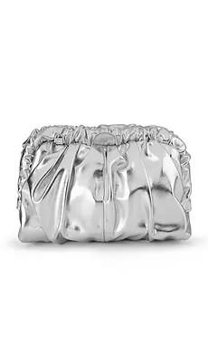 olga berg Betty Metallic Clutch in Silver from Revolve.com | Revolve Clothing (Global)