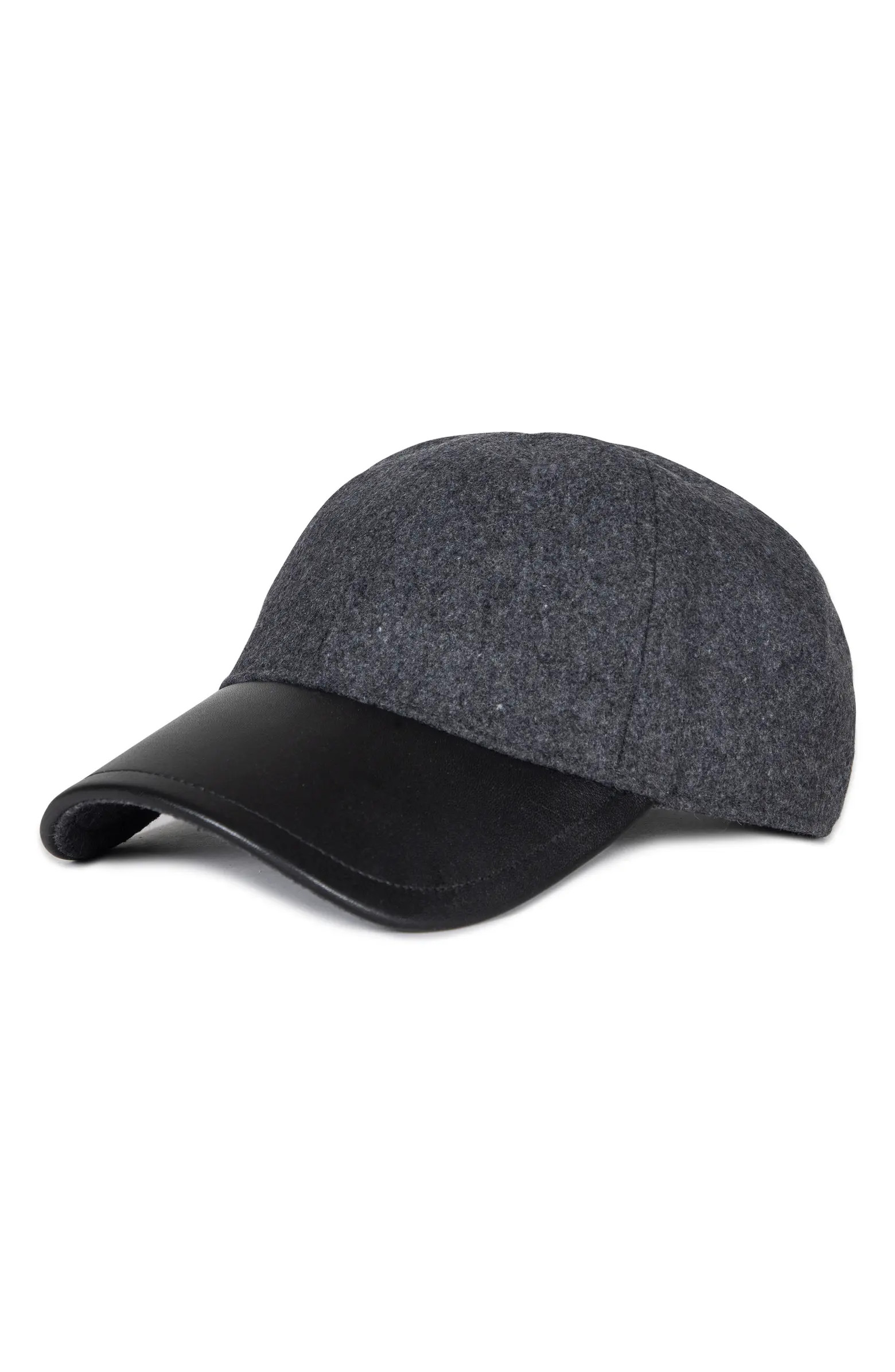 AllSaints Leather Brim Baseball Cap | Nordstrom | Nordstrom