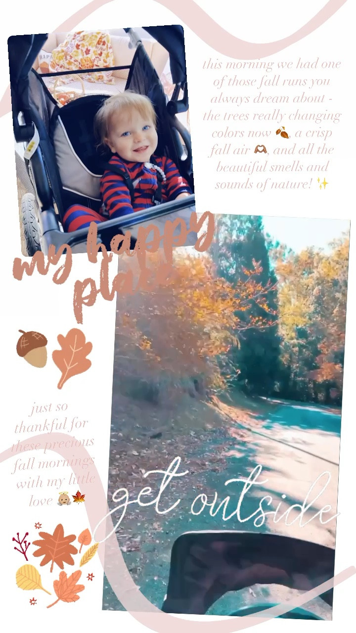 this morning we had one of those fall runs you always dream about - the trees really changing colors now 🍂, a crisp fall air 🫶🏽, and all the beautiful smells and sounds of nature! ✨

#LTKfamily #LTKbaby #LTKfit
