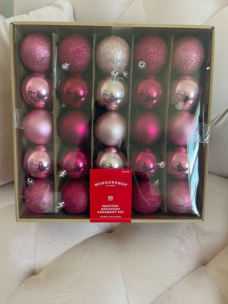 Pink Christmas decor, pink Christmas ornaments, pink ornaments, shatter proof ornaments 

#LTKfindsunder50 #LTKHoliday #LTKhome