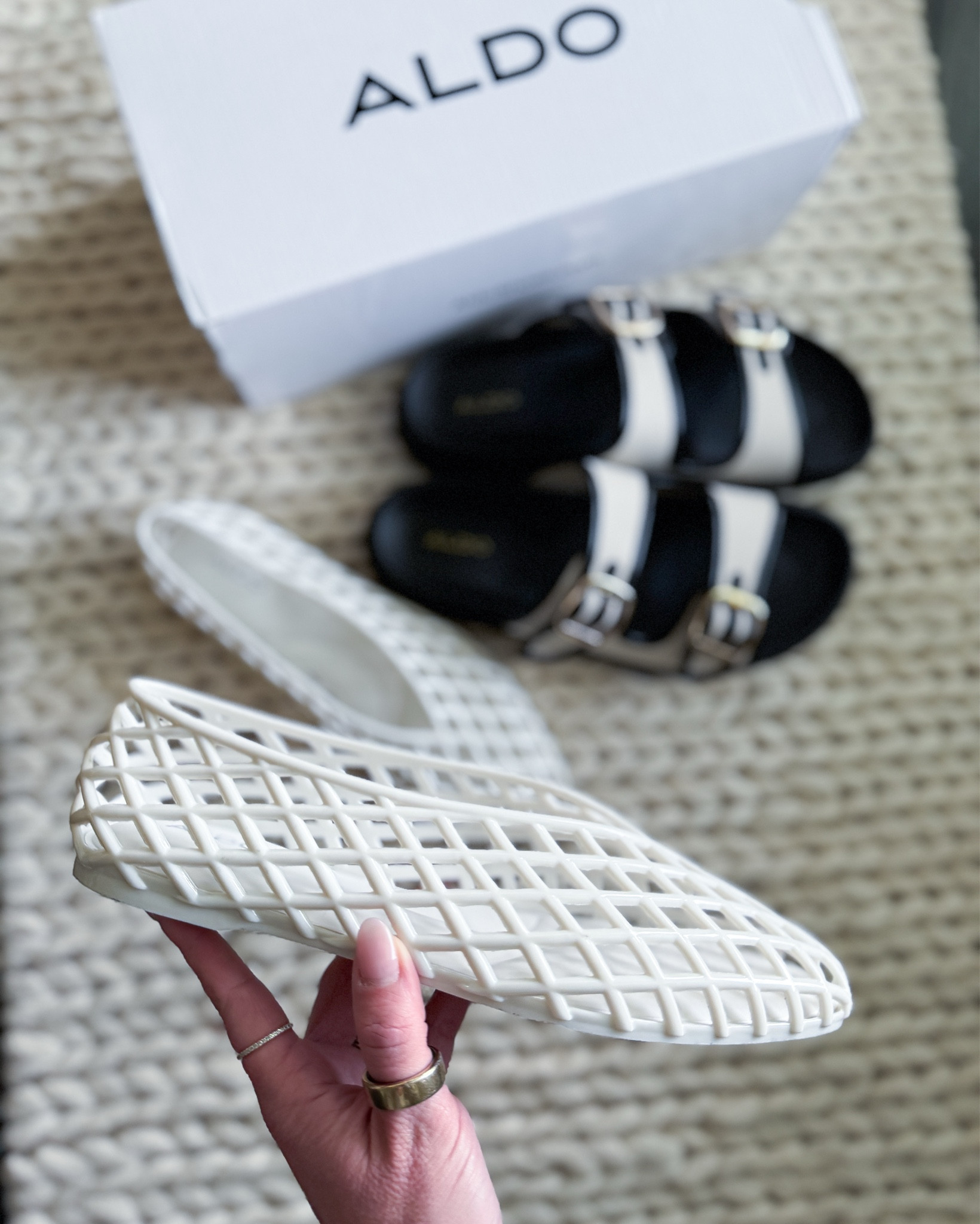 Summer shoes you’ll live in. These ALDO finds are giving trendy and practical:

Jelly flats (size down 1): lightweight, waterproof, and pool-to-street approved

Buckle slides: cushioned, chic, and go with literally everything

Both linked + a few lookalikes you’ll love.

jelly flats, ALDO summer shoes, trendy buckle sandals, waterproof summer shoes, chic everyday slides, comfy sandals 2025, pool shoes women, jelly shoes outfit ideas

#LTKActive #LTKShoeCrush #LTKStyleTip