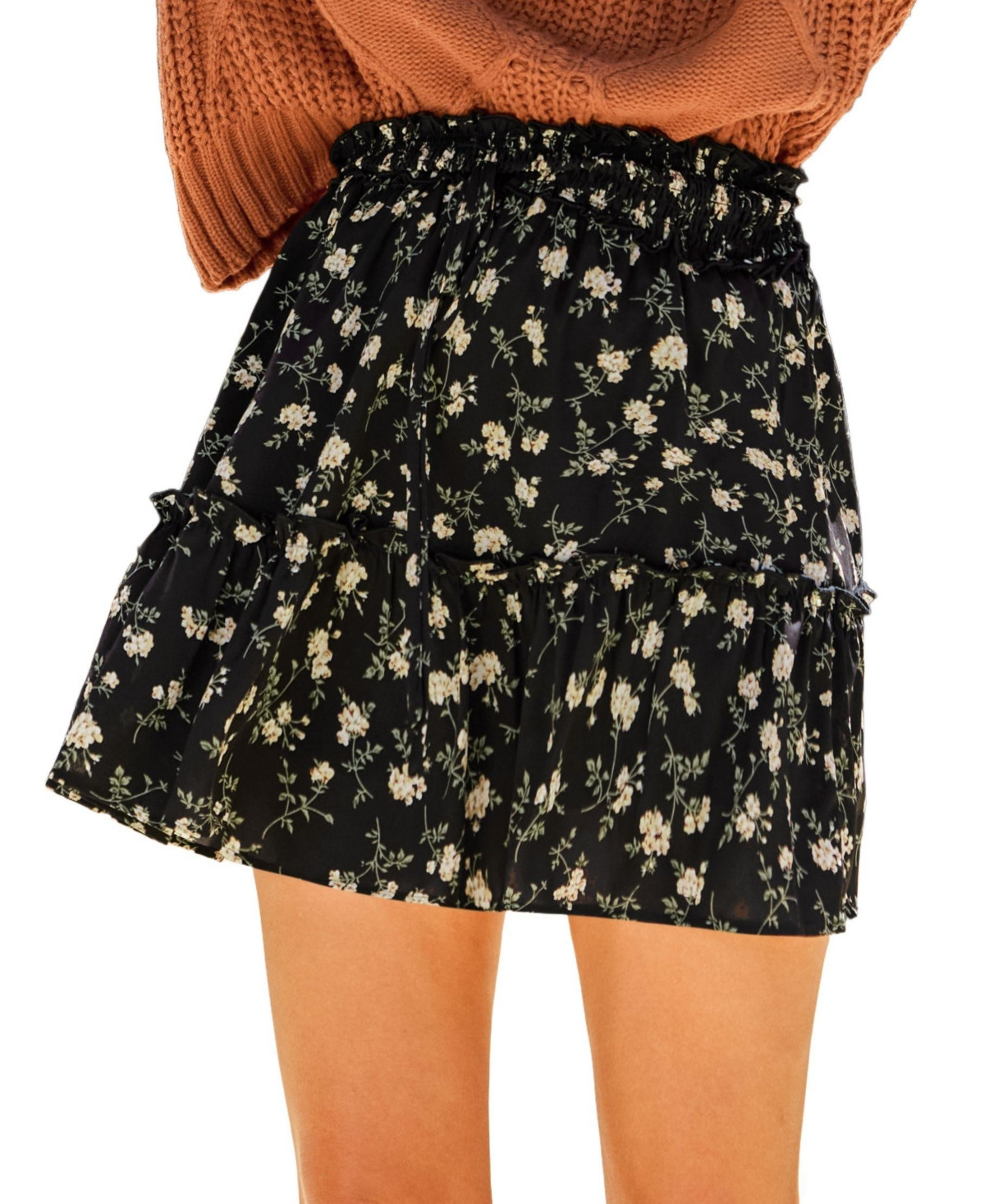 Cupshe Women's Dainty Bouquet Floral Mini Skirt - Black | Macy's