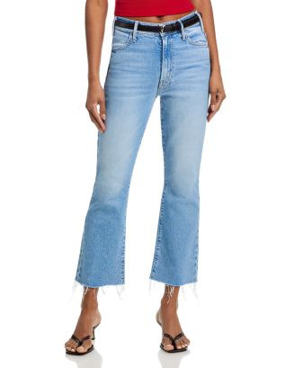 Lil Hustler High Rise Crop Fray Jeans in Sow Surreal | Bloomingdale's (AU)