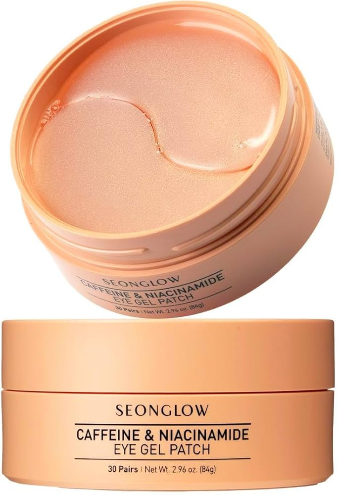 Caffeine Under Eye Patches: 30 Pairs Korean Hydrogel Eye Masks for Dark Circles Puffiness Relief ... | Amazon (US)