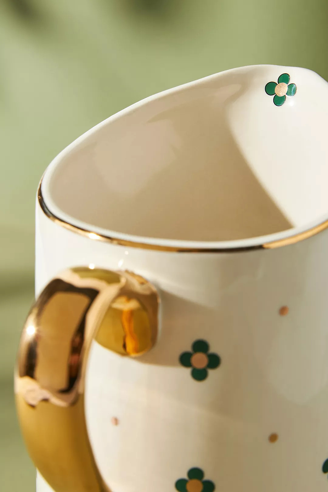 Bistro Tile Stoneware 24k Gold Accent Pitcher: Garden Edition | Anthropologie (US)