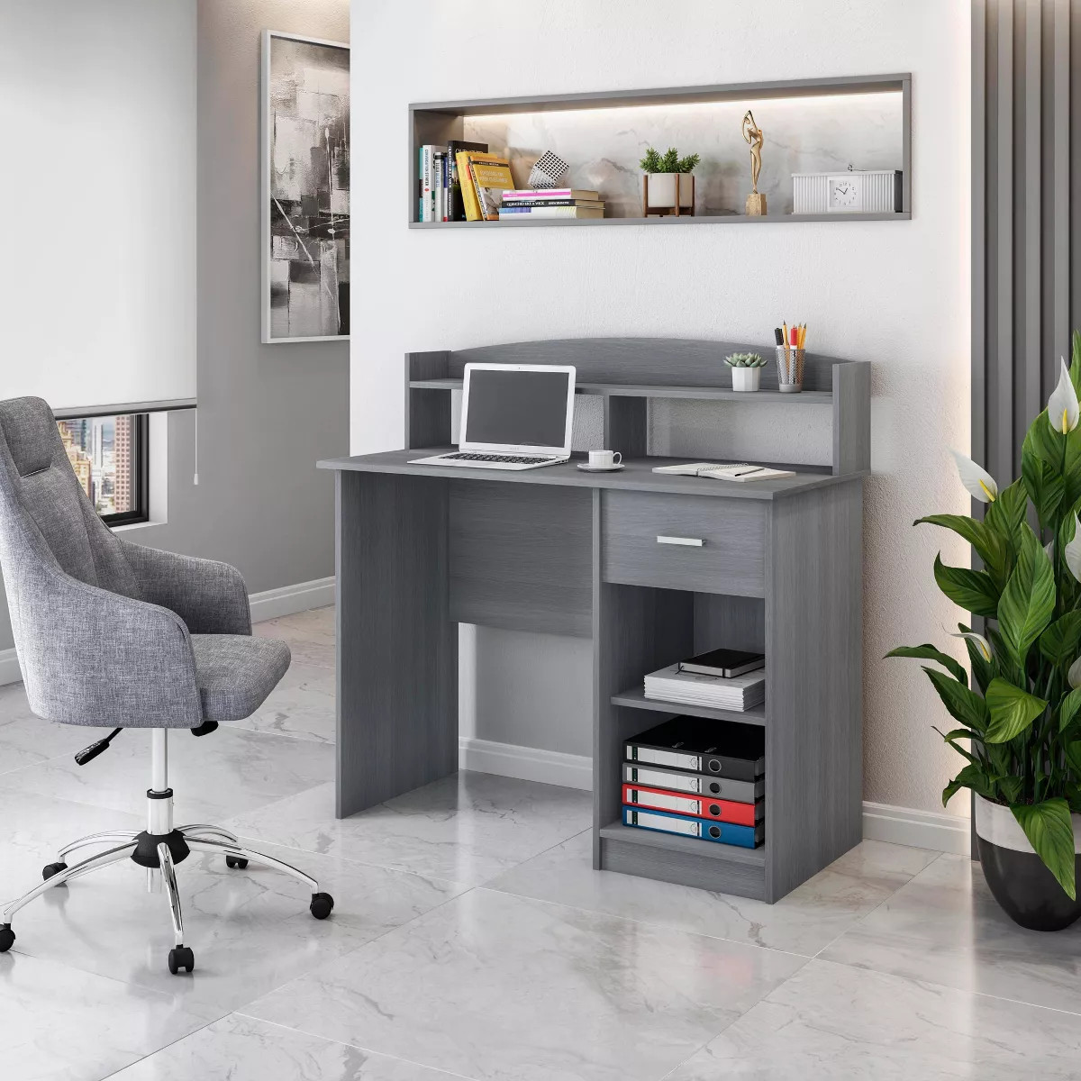 Modern Office Desk with Hutch - Techni Mobili | Target