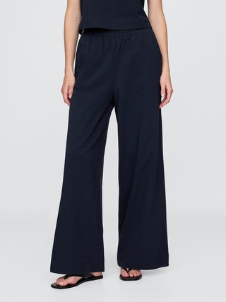 Organic Cotton Heavyweight Cropped Wide-Leg Pants | Gap (US)