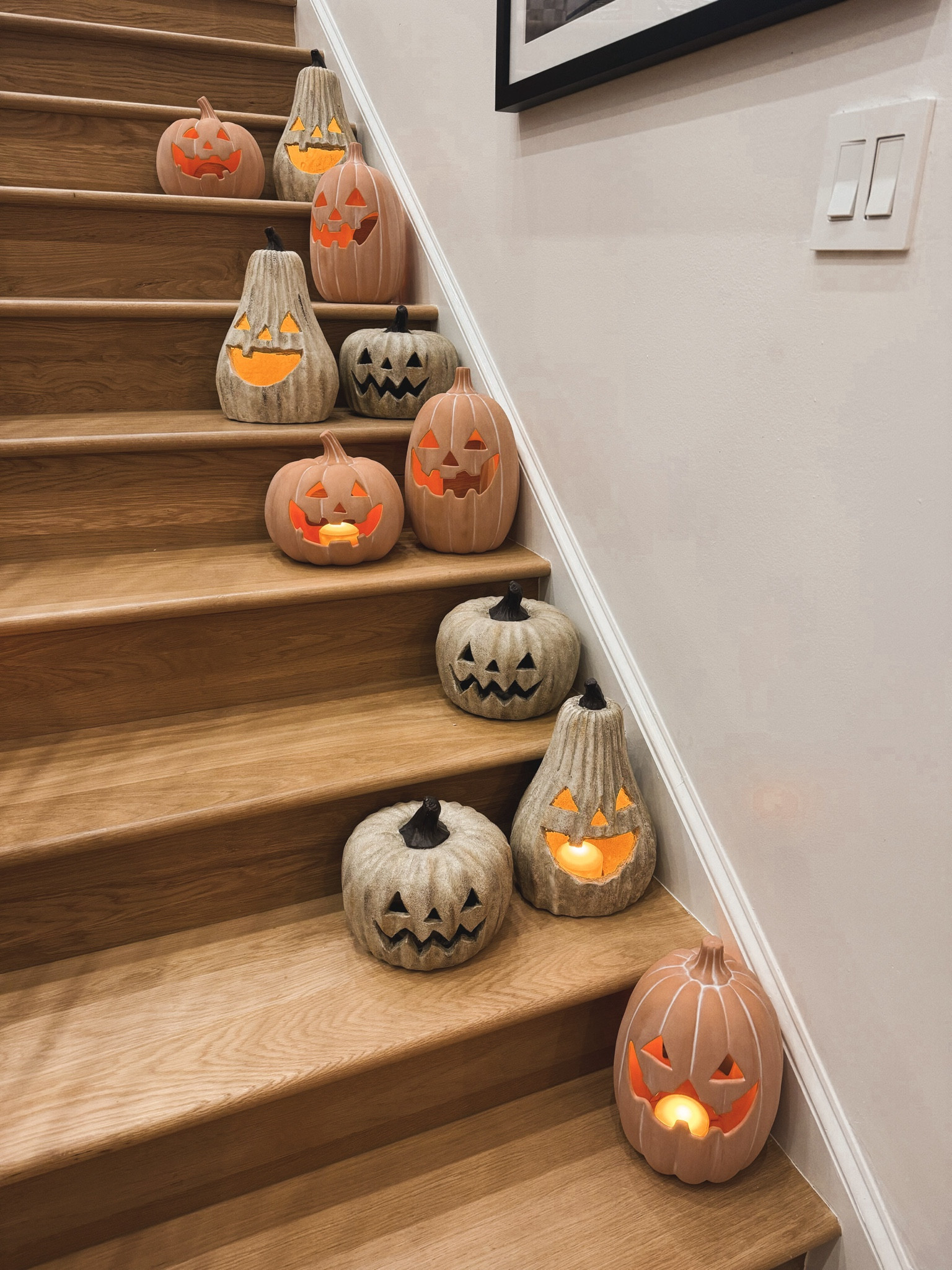 How freaking CUTE ARE THESE🙈😍🎃 they’re so darling! I haven’t style them quite yet but I wanted to see them on the staircase 👀 world market crushed it! 

Pumpkins / vintage / home decor / cozy / Halloween / fall decor / under $40 / Holley Gabrielle 

#LTKFindsUnder50 #LTKHome #LTKSeasonal