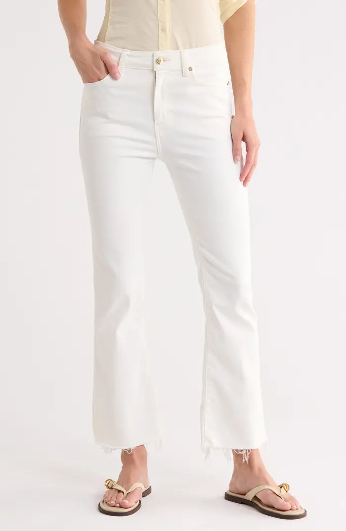 FRAME Le Crop High Waist Raw Hem Mini Bootcut Jeans | Nordstromrack | Nordstrom Rack