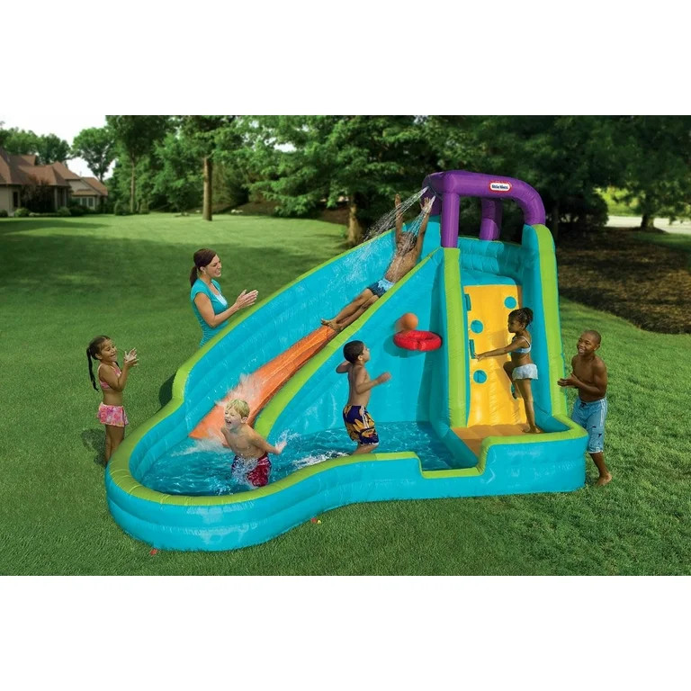 Open Box Little Tikes Slam 'n Curve Slide Infaltable Outdoors Kiddie Pool | 632914C | Walmart (US)