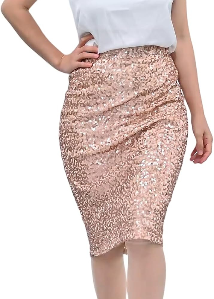 Sequin Skirt for Women, Sparkly Skirt for Women, Glitter Skirt for Holiday Christmas Party New Ye... | Amazon (US)