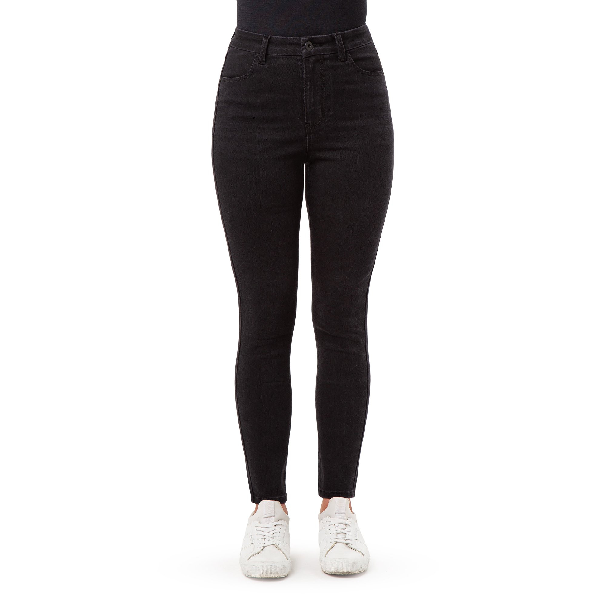 No Boundaries Juniors Curvy Ultra High Rise Ankle Skinny Jeans | Walmart (US)