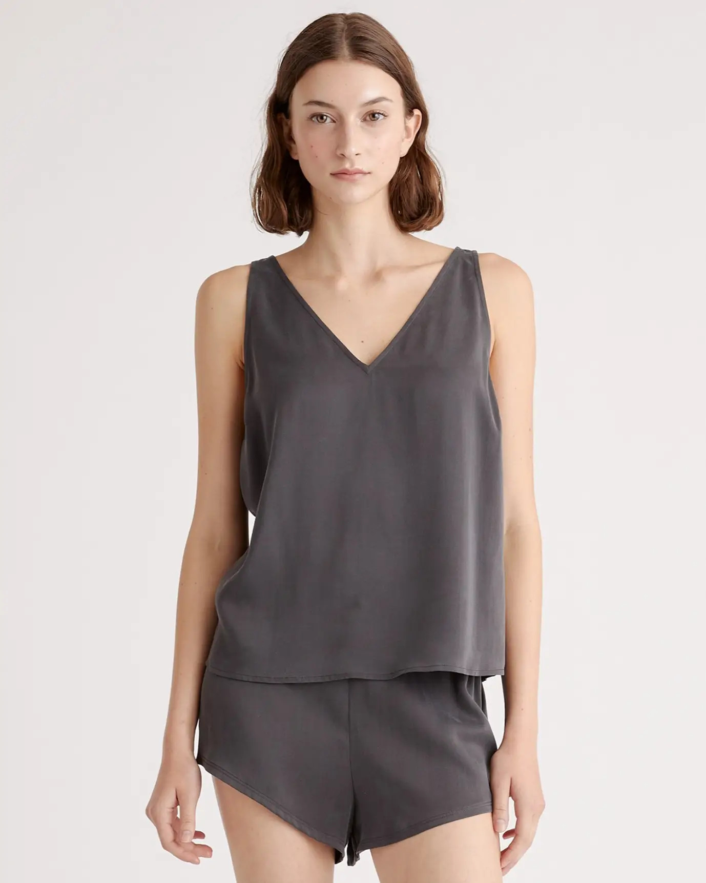 100% Washable Silk Pajama V-Neck Tank | Quince