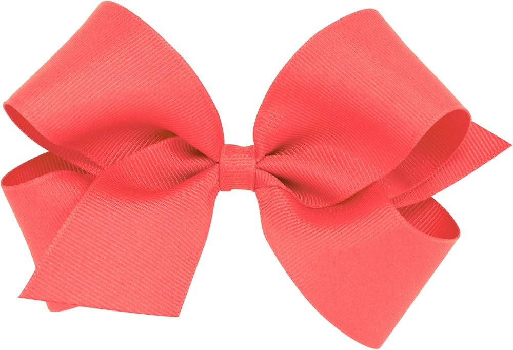 Wee Ones Girls' Classic Grosgrain Hair Bows on a WeeStay No-Slip Hair Clip, Handmade, Medium, Wat... | Amazon (US)