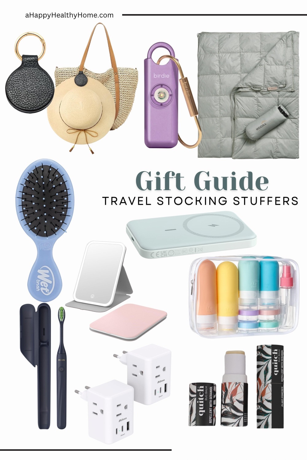 Find the perfect stocking stuffers for the traveler on your list! This guide includes travel-sized essentials like mini hairbrushes, toiletry kits, compact chargers, and versatile adapters. These thoughtful and practical items make traveling smoother.

#LTKHoliday #LTKFindsUnder50 #LTKTravel