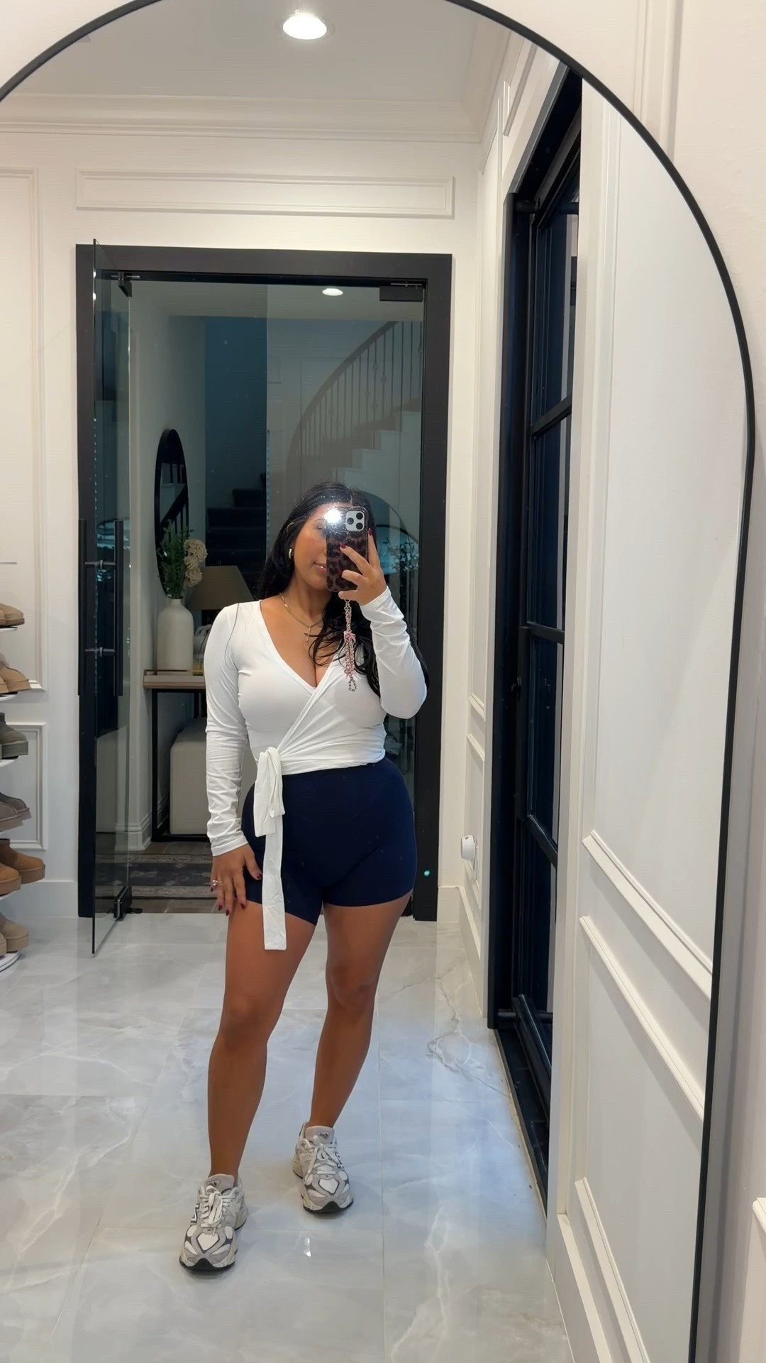 Walk/ errands ootd. The best biker shorts!! Got this cute wrap top from Amazon and I’m actually impressed

Workout 
Active 
Mom 
Amazon finds
postpartum 

#LTKootd #LTKActive #LTKfitnessgoals