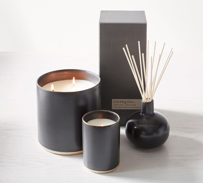 Mason Ceramic Scent Collection - Black Amber | Pottery Barn (US)