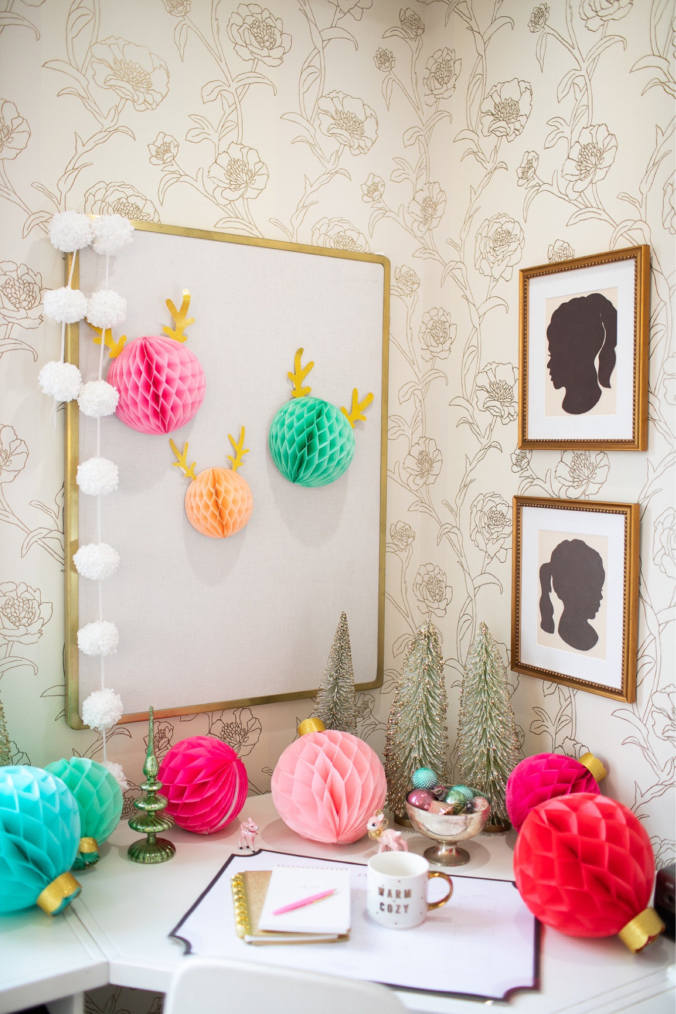 Your home office, but holiday style with a touch of pink! 

#LTKSeasonal #LTKhome #LTKHoliday