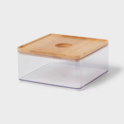 Small Clear Canister with Bamboo Lid - Brightroom™ | Target