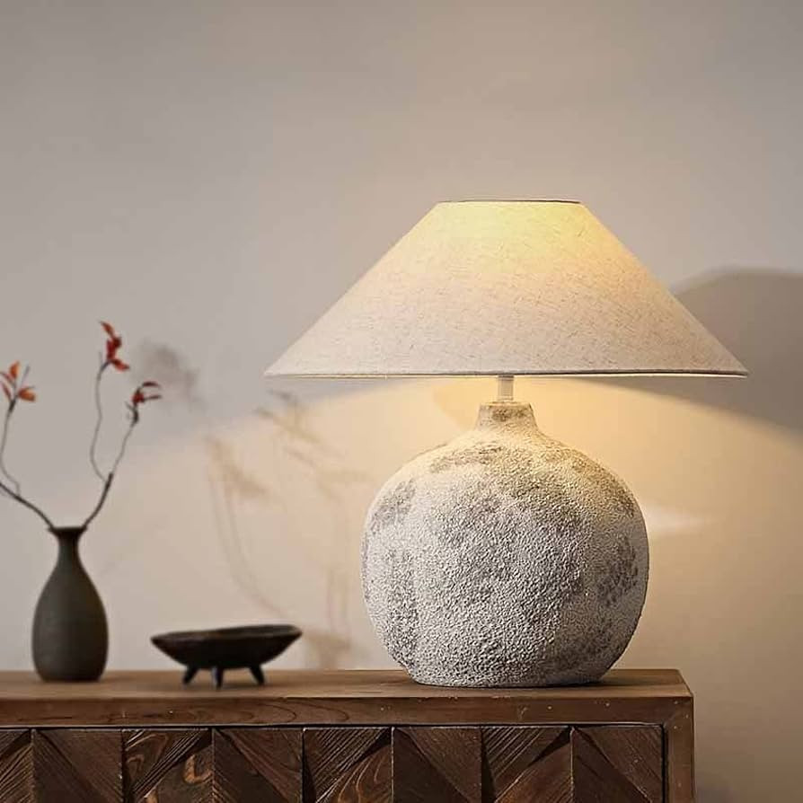 HUIBAOGONG Southwest Rustic Farmhouse Table Lamp 17.7'' Tall Ceramic Globe Table Lamp, American W... | Amazon (US)