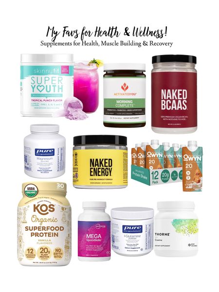 All my favs for health, muscle building and recovery. See my reel on ig for more details. #health #wellness #aging 