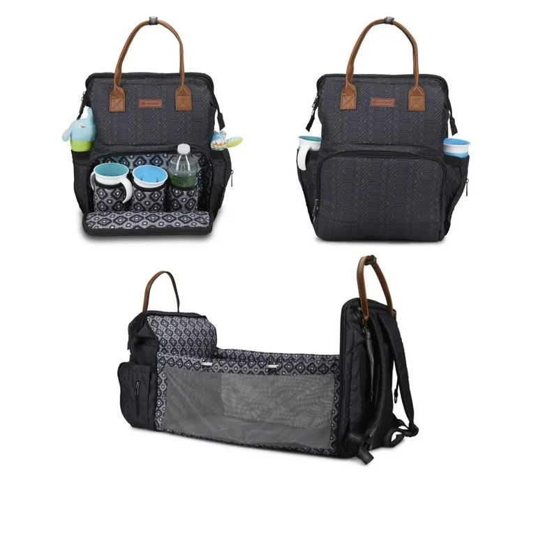 Monbebe Bolt Diaper Bag Backpack with Bassinet Changing Station, Urban Boho | Walmart (US)