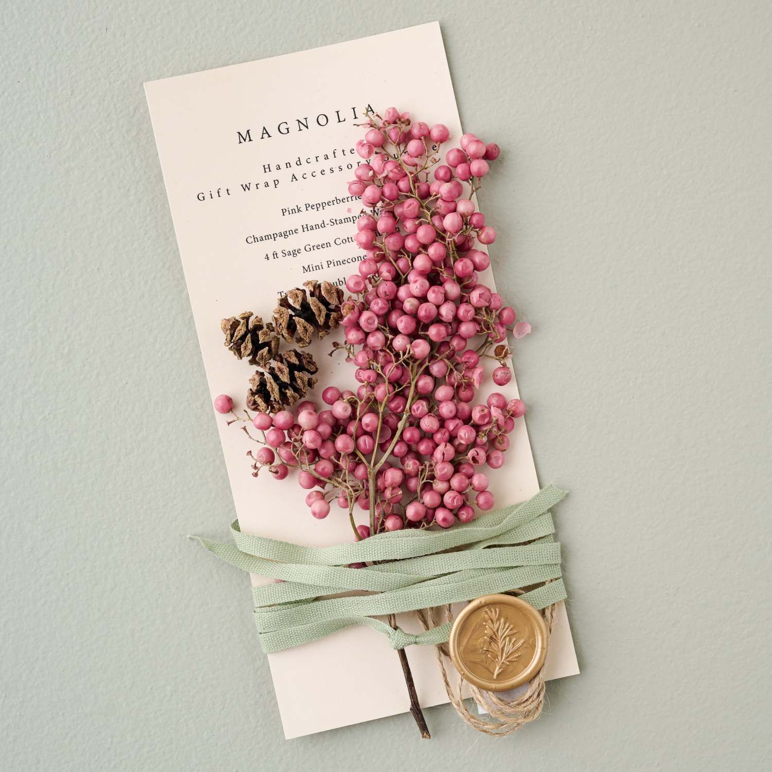 Pink Berry and Pinecone Gift Embellishment Bundle | Magnolia