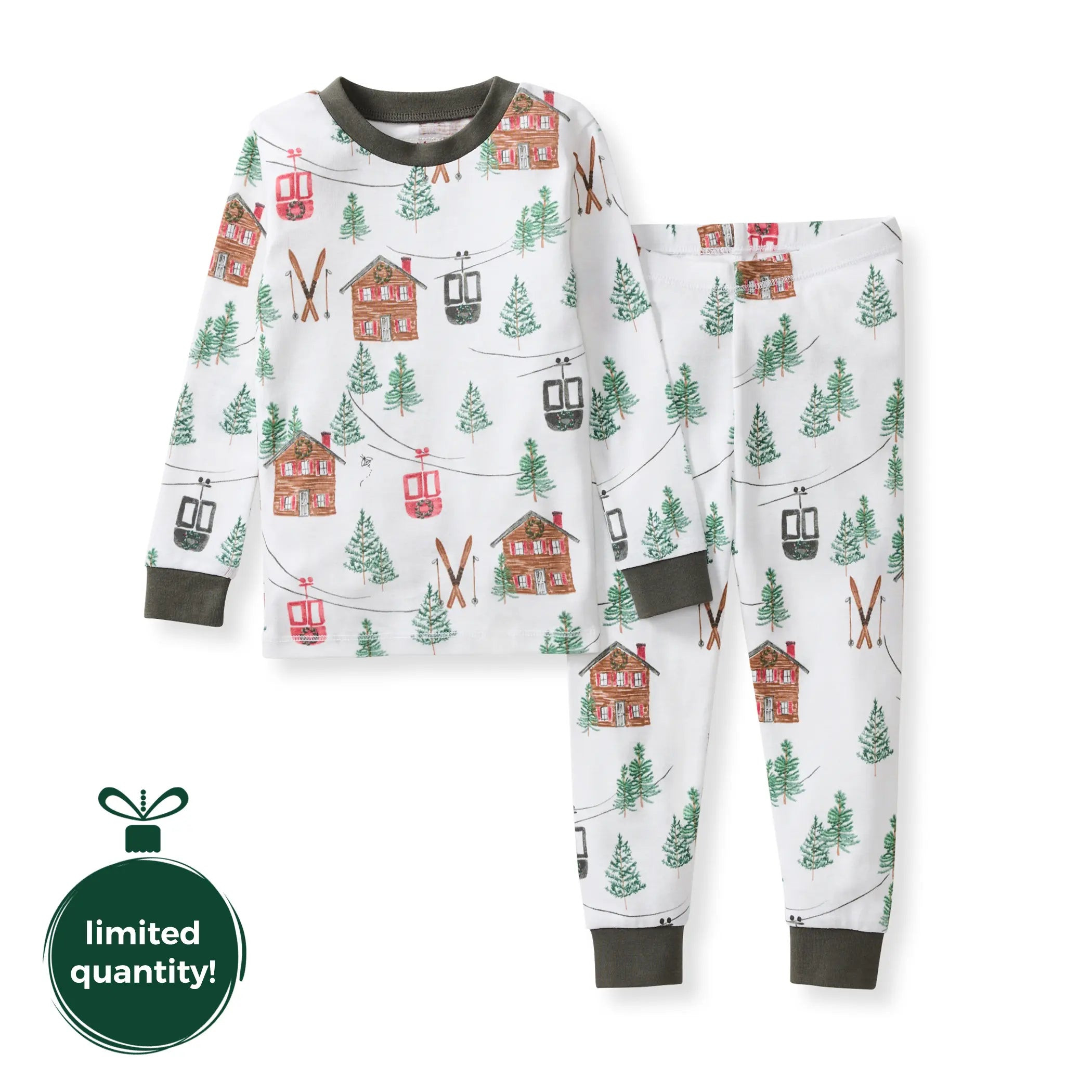 Ski The Alps Matching Family Two-Piece Pajamas | Burts Bees Baby