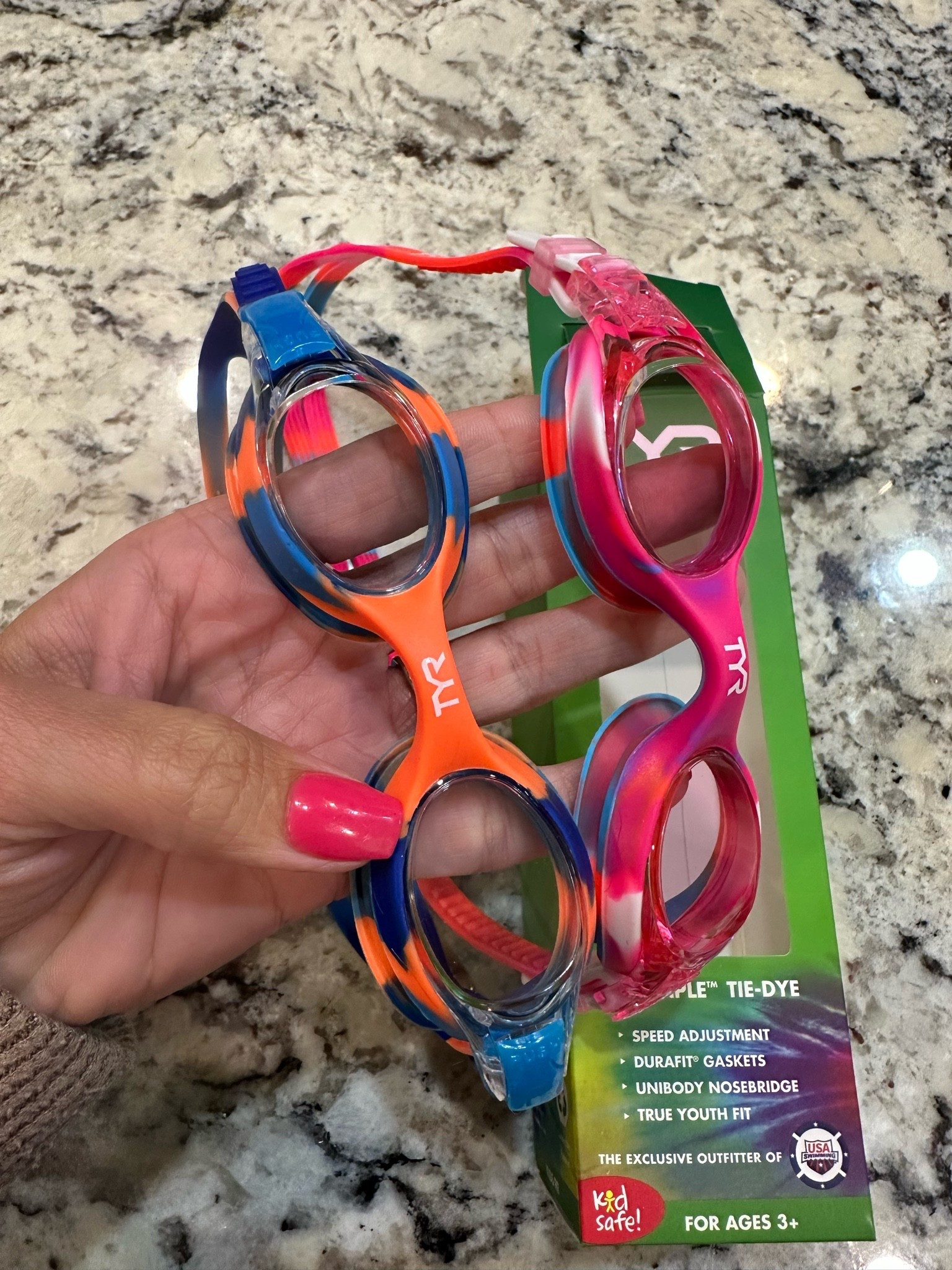 The absolute best youth goggles out there!! One piece silicone means no breaking when they put on. Straps don’t loosen easily so they stay on. No water leaks. 
Tons of color options!!

#LTKSwim #LTKKids
