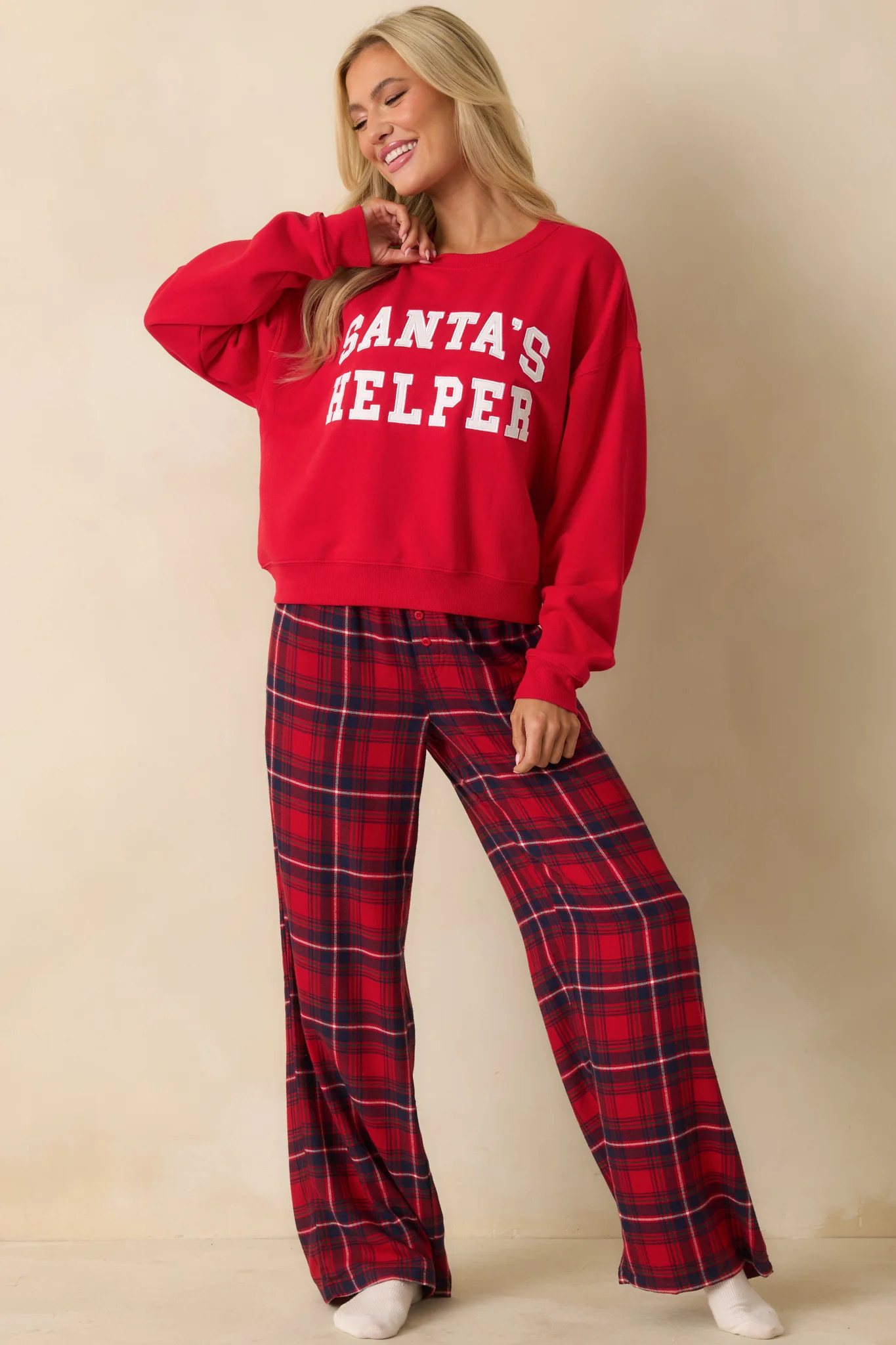 Z Supply Festive Red Festive Holiday Sweatshirt | Red Dress