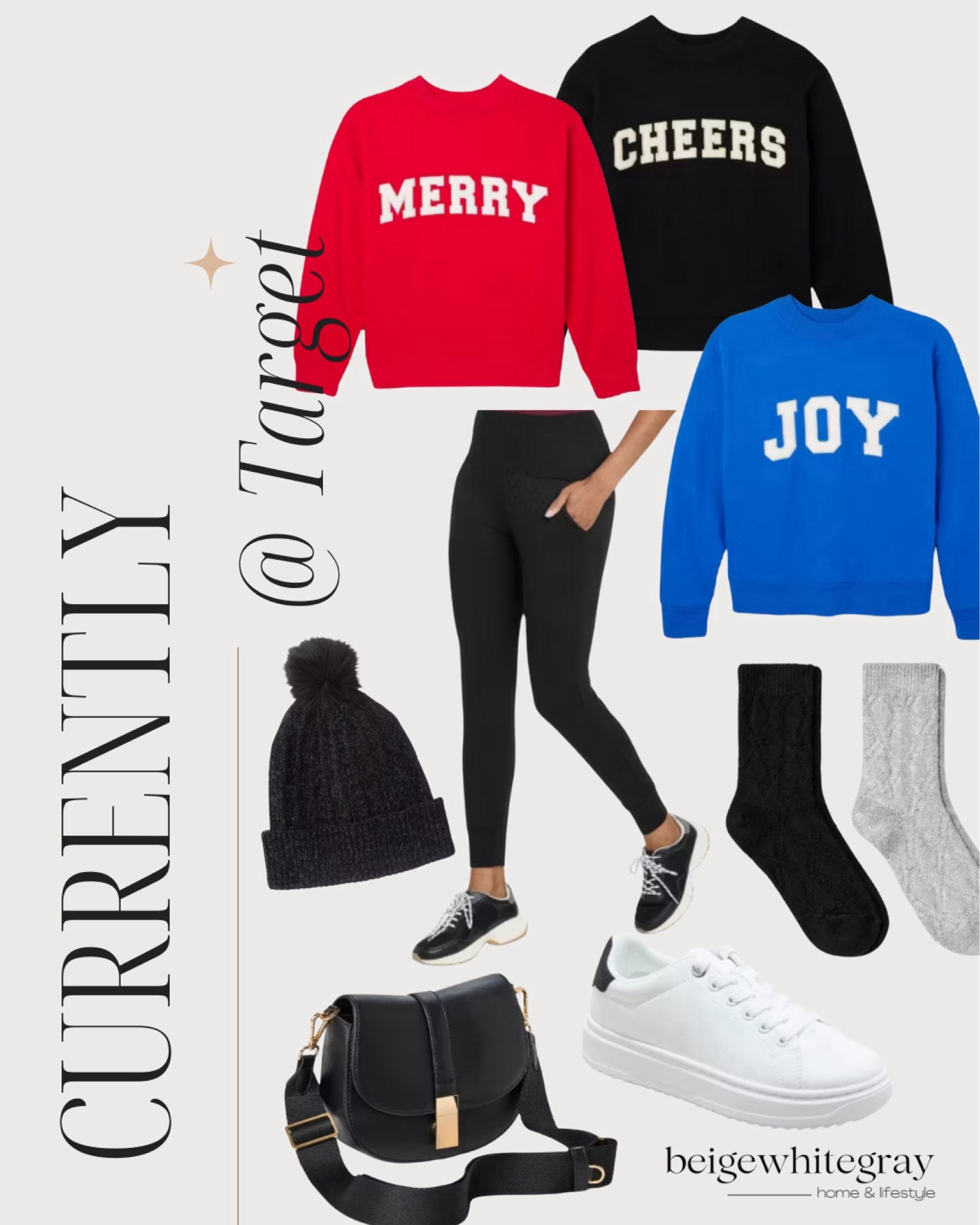 I got the red and black one! Restock alert on the cutest sweatshirts!! Currently in my cart! Pair them with athletic leggings, crew socks & tennis shoes and you have the perfect run around outfit. They are going fast 

#LTKStyleTip #LTKHoliday #LTKFindsUnder50