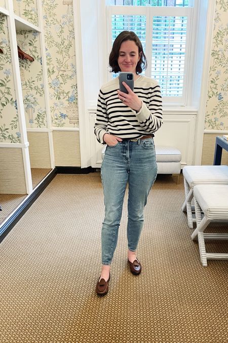 Stripes are the perfect summer staple! I love this stripes and jeans combo for an easy yet polished look  

#LTKstyletip #LTKSeasonal #LTKfindsunder100