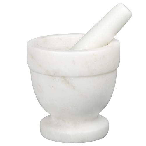 Creative Home Handcrafted Mortar and Pestle Solid Marble Grinder for Spices and Herbs Artisan Car... | Amazon (US)