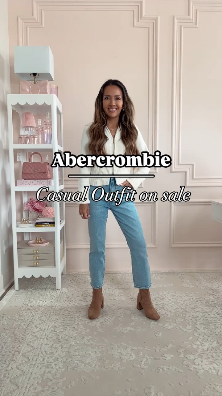 Love this zippered sweater - wearing size XXS (on sale) 

Jeans - 24 extra short (on sale)

Use code: AFLTK 

@abercrombie #abercrombie 

#LTKSaleAlert #LTKHome #LTKFallSale