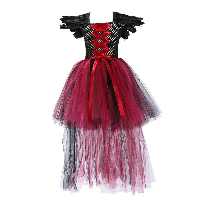 Generic Toddler Kids Baby Girls Magnificent Witch Halloween Rainbow Black Gown Fancy Dress Up Par... | Walmart (US)