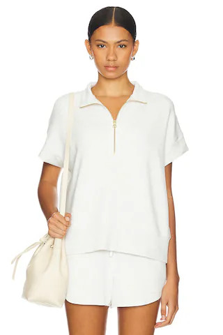 Ritchie Short Sleeve Sweatshirt in Ivory Marl | Revolve Clothing (Global)