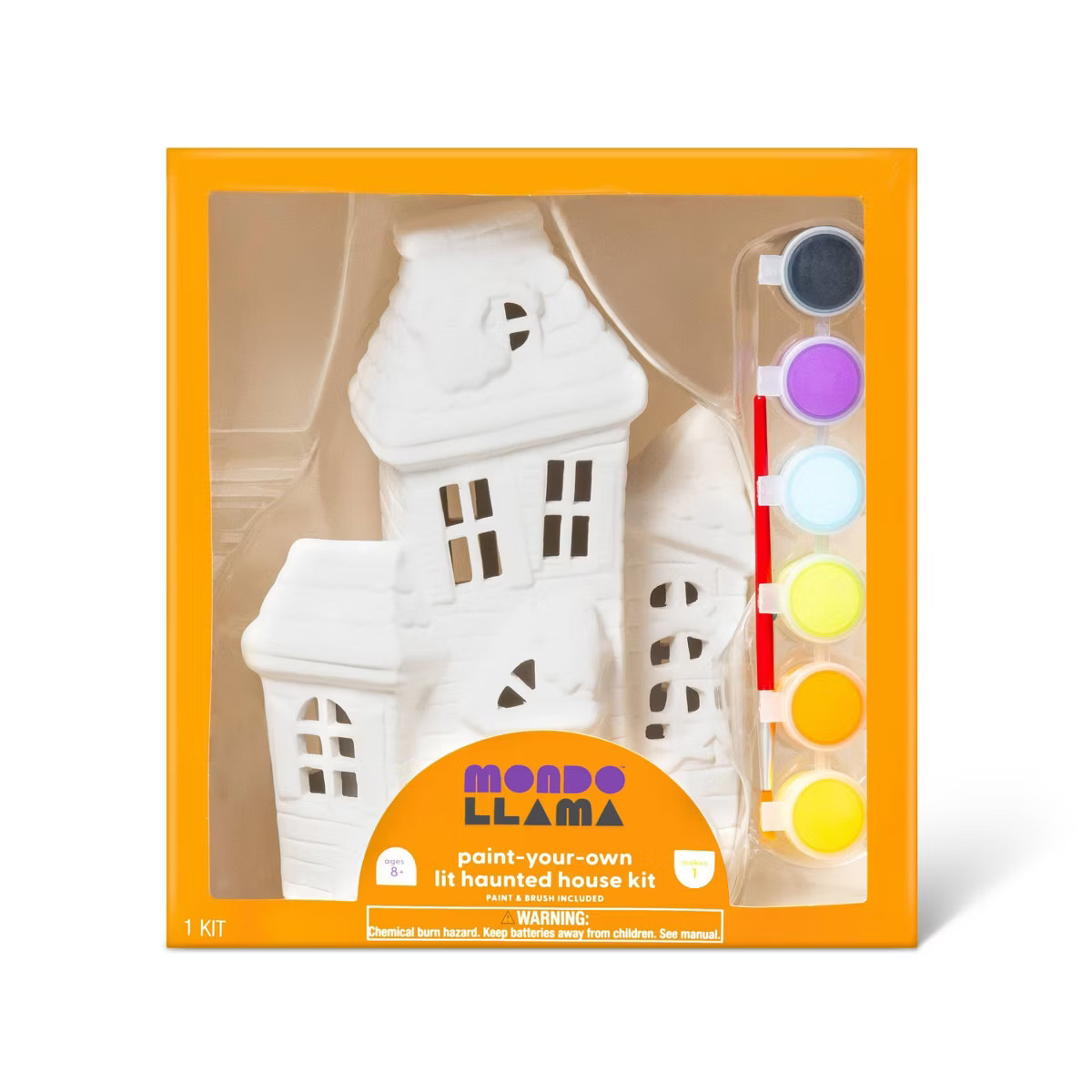 Halloween Lit Ceramic Haunted House Kit - Mondo Llama™ | Target