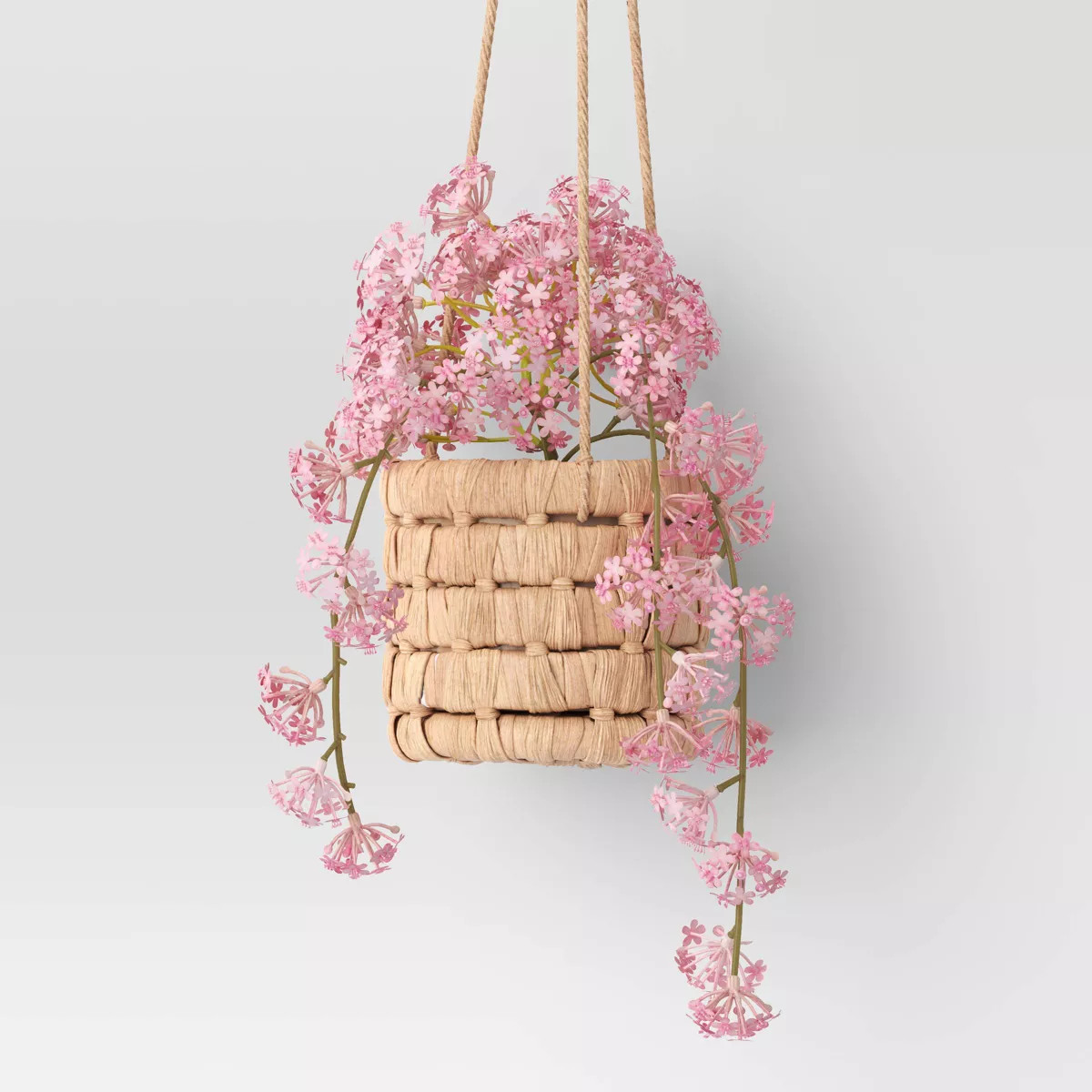 Faux Baby's-breath in Woven Pot Wall Sculpture Green - Threshold™ | Target