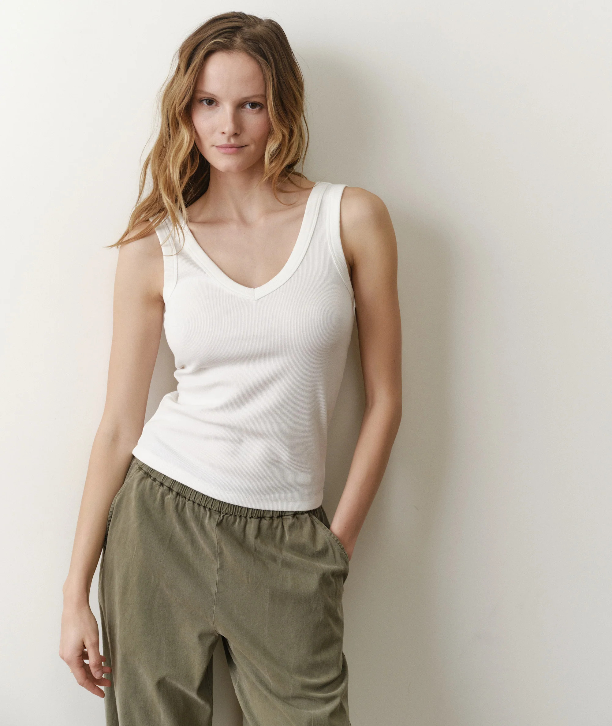 Lexi Rib V-Neck Tank | Marine Layer