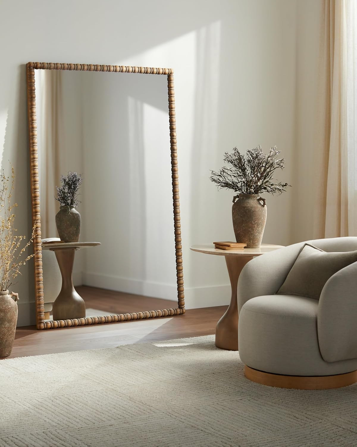 Livabliss x Galey Alix Karling Blair Traditional Full Length Mirror, 72" H x 47" W x 3" D, Brown | Amazon (US)
