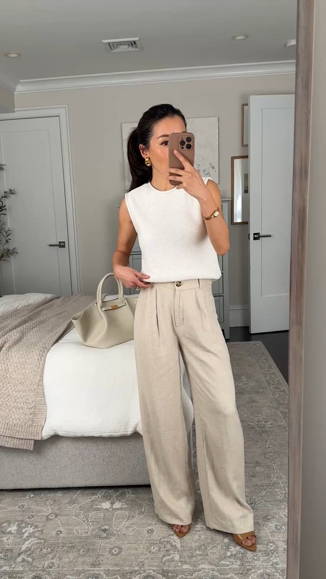 25% off sitewide at Abercrombie with code AFLTK

• Sloane trousers in 24 short (runs a bit long). This is their soft linen blend fabric, and are lined. 

Stretch back waistband for comfort. These will still crease when sitting like regular linen 

• Abercrombie sweater shell top xxs, 100% cotton 

• mango sandal heels are back! Love these very sleek (in sz 5)

• Heaven Mayhem earrings 

Spring workwear , classic spring style

 

#LTKWorkwear #LTKSpringSale #LTKPetite