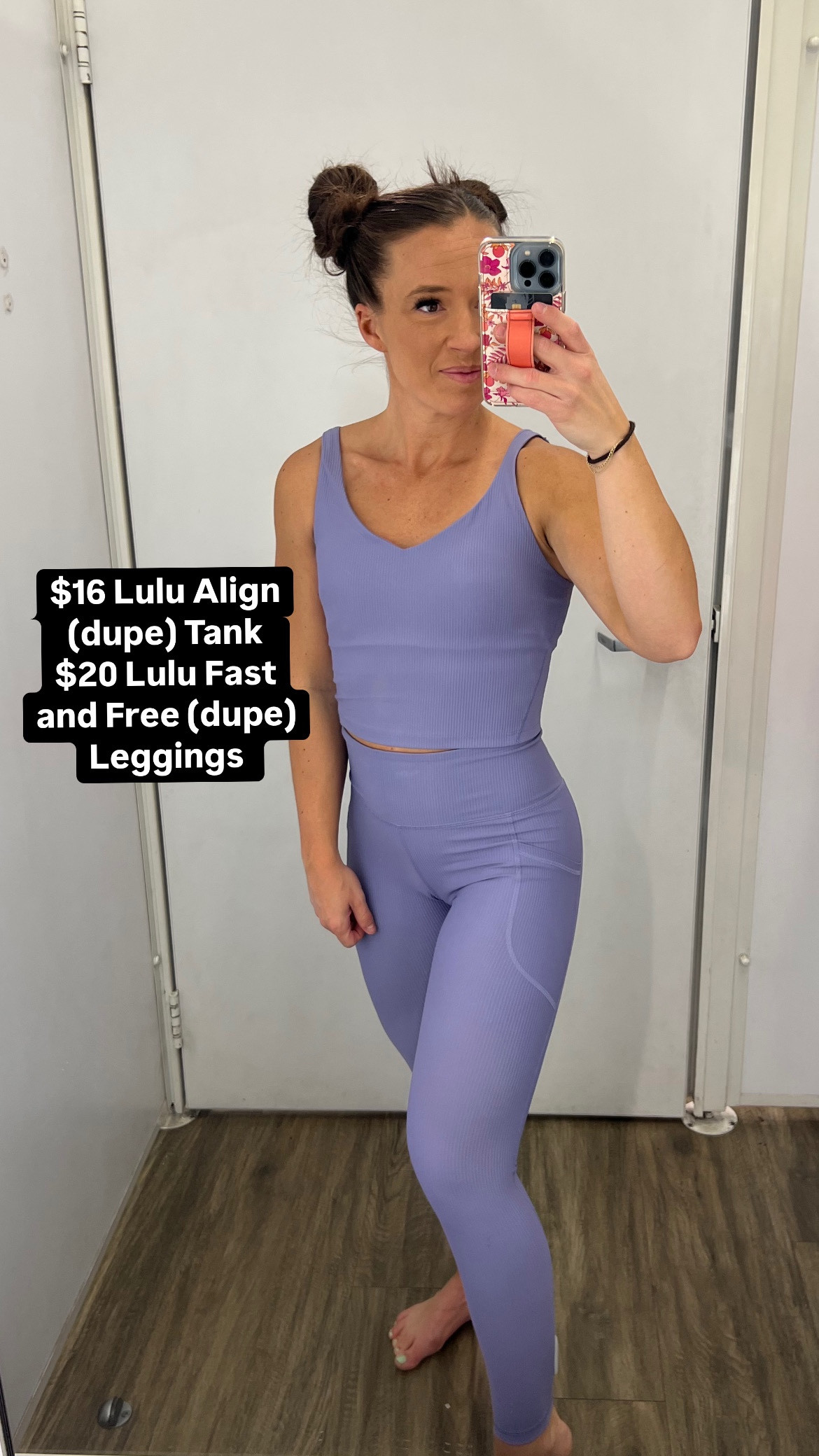 $16 Tank and $20 Leggings (Lululemon dupes)